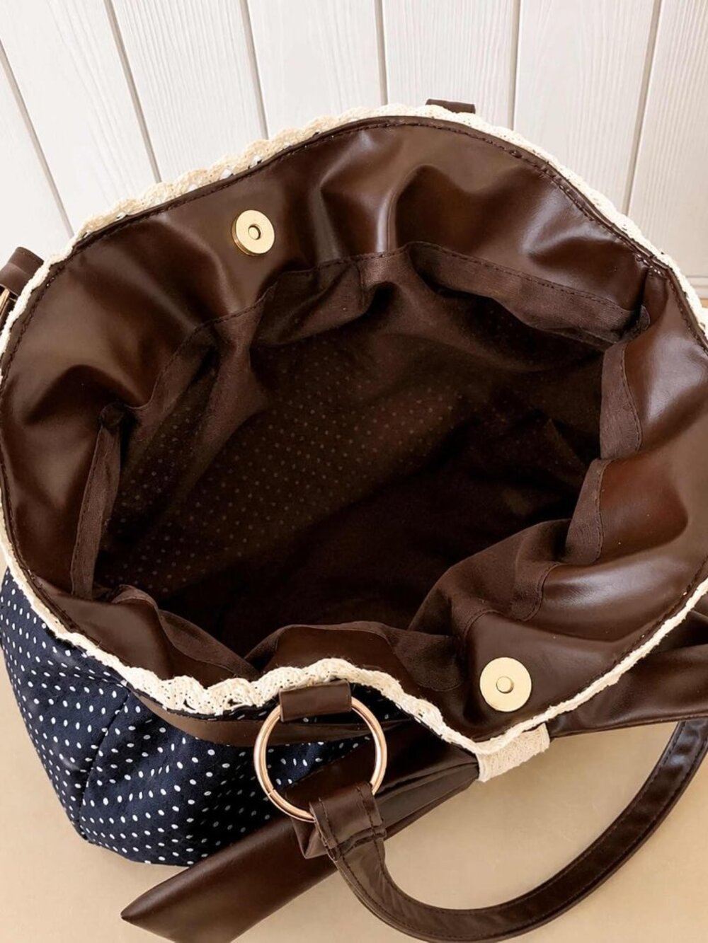 Polka Dot Tote Bag, Vintage Retro Purses for Women, Small Cute Shoulder Purse fo - Picture 3 of 9